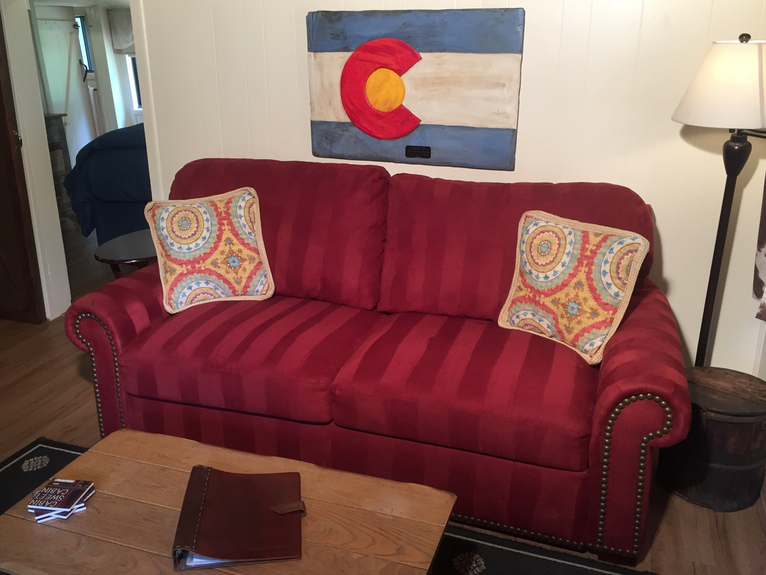 Ponderosa red couch