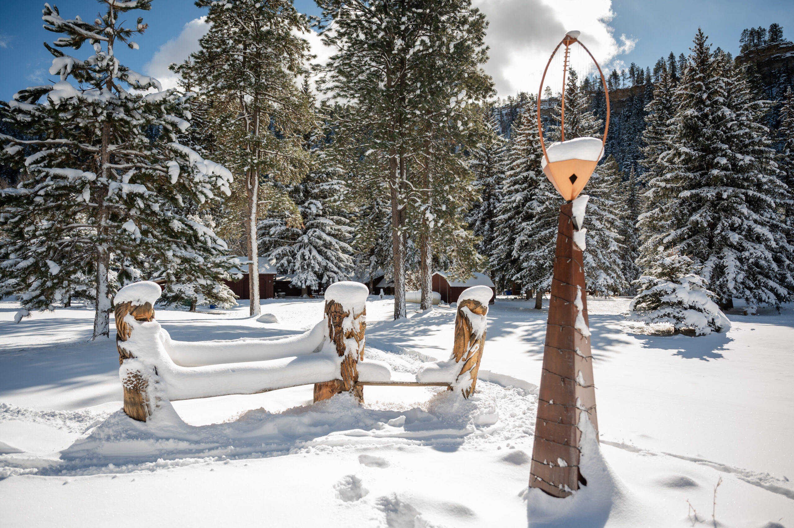 winter property art wind harp