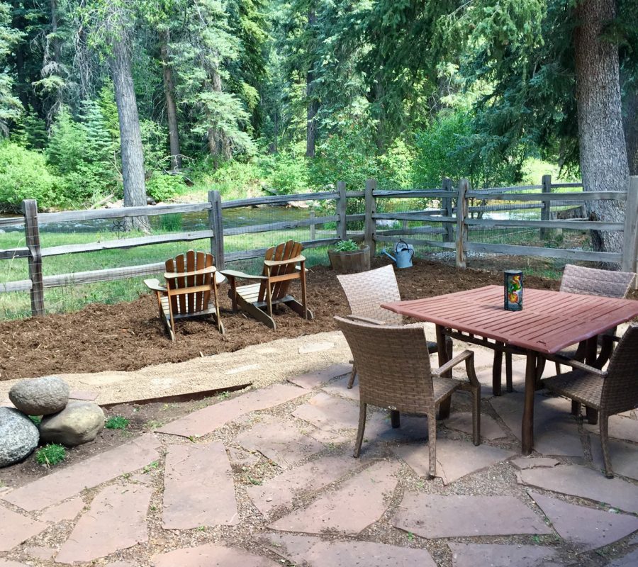 Creekside patio