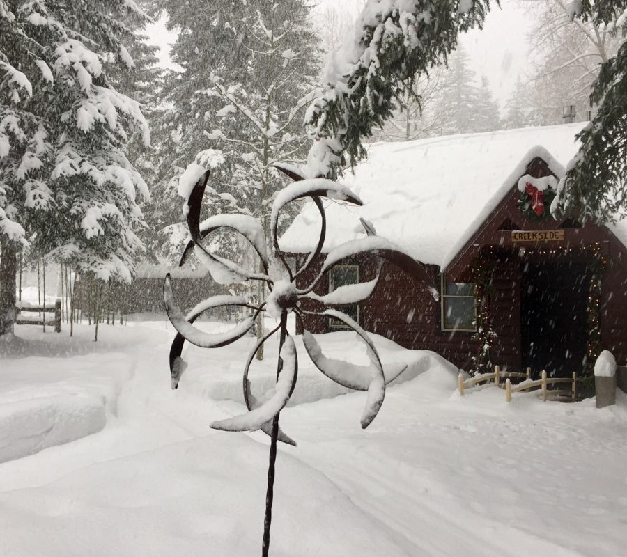 Creekside winter frontdoor